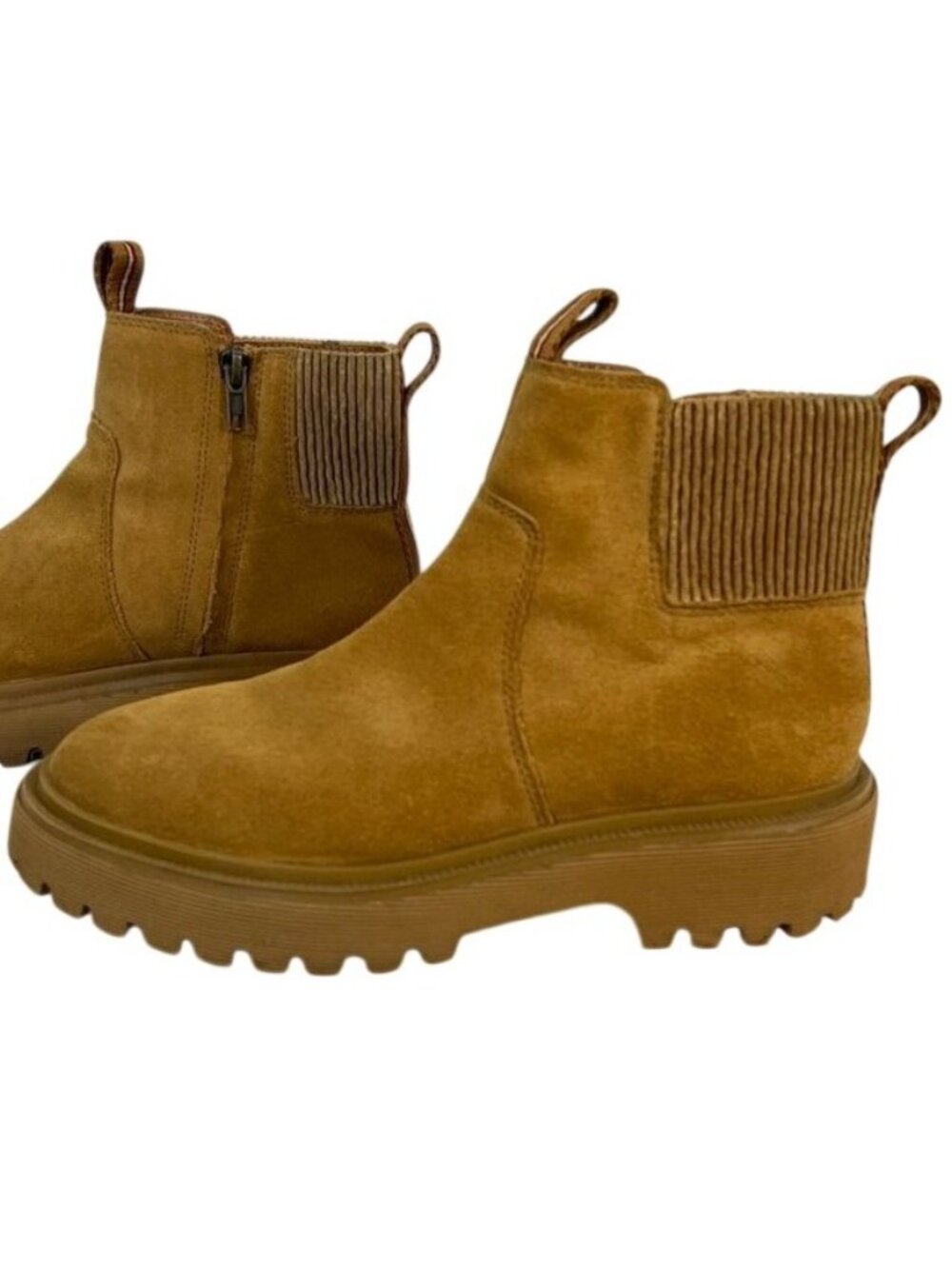 NWOB Madewell Henry Lugsole Chelsea Boots Distant Sand Chunky Ankle 8 Gorpcore - Picture 5 of 10